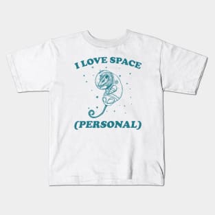 i love space ( personal ) - Retro Cartoon T Shirt, Possum Meme Kids T-Shirt